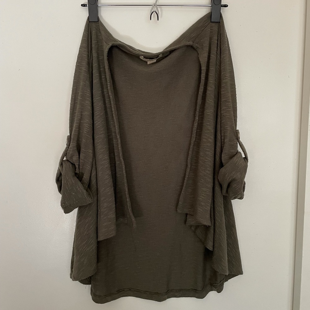 Dark Olive cardigan, size small